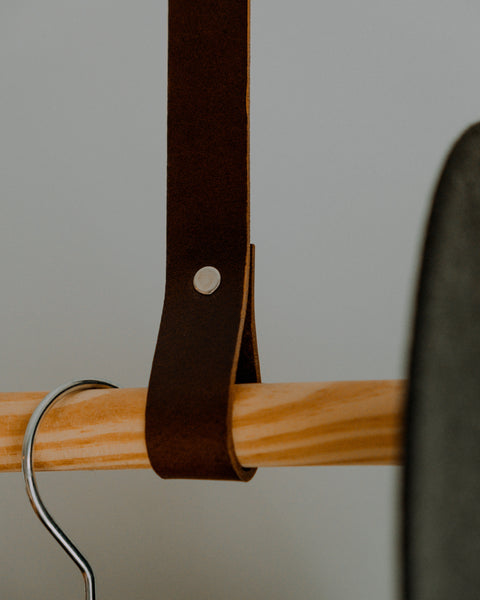 Leather straps for clothes rail - The No. 110 Natural –