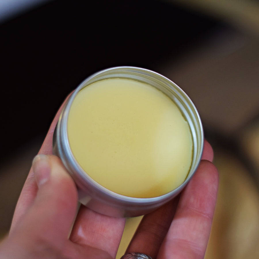 hand poured leather balm