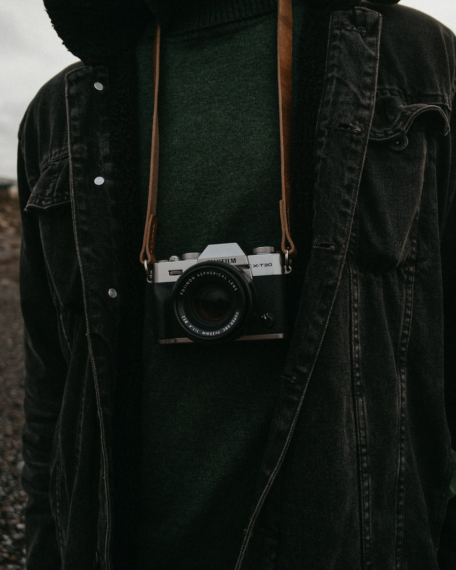 leather strap for film camera
