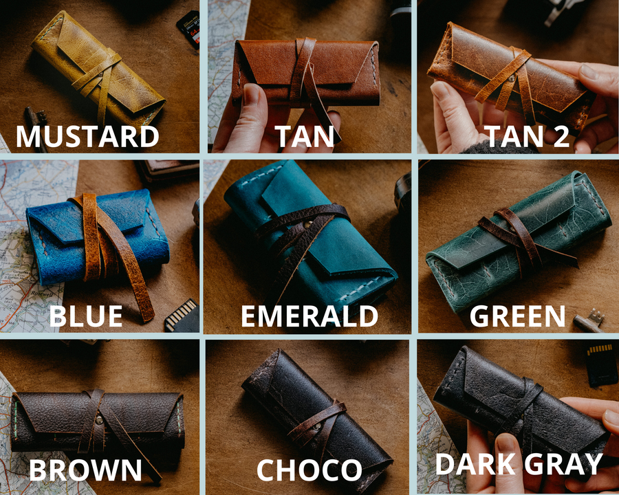 leather colors available for SD card holder