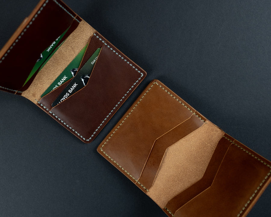The No. 32 Personalised Leather wallet - Whiskey