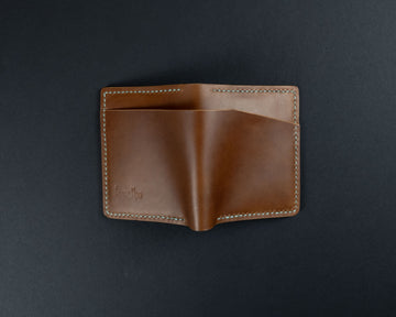The No. 32 Personalised Leather wallet - Whiskey