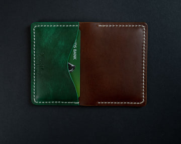 brown leather cards wallet