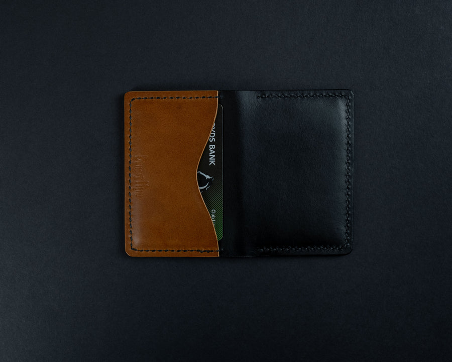 hand stitched leather wallet