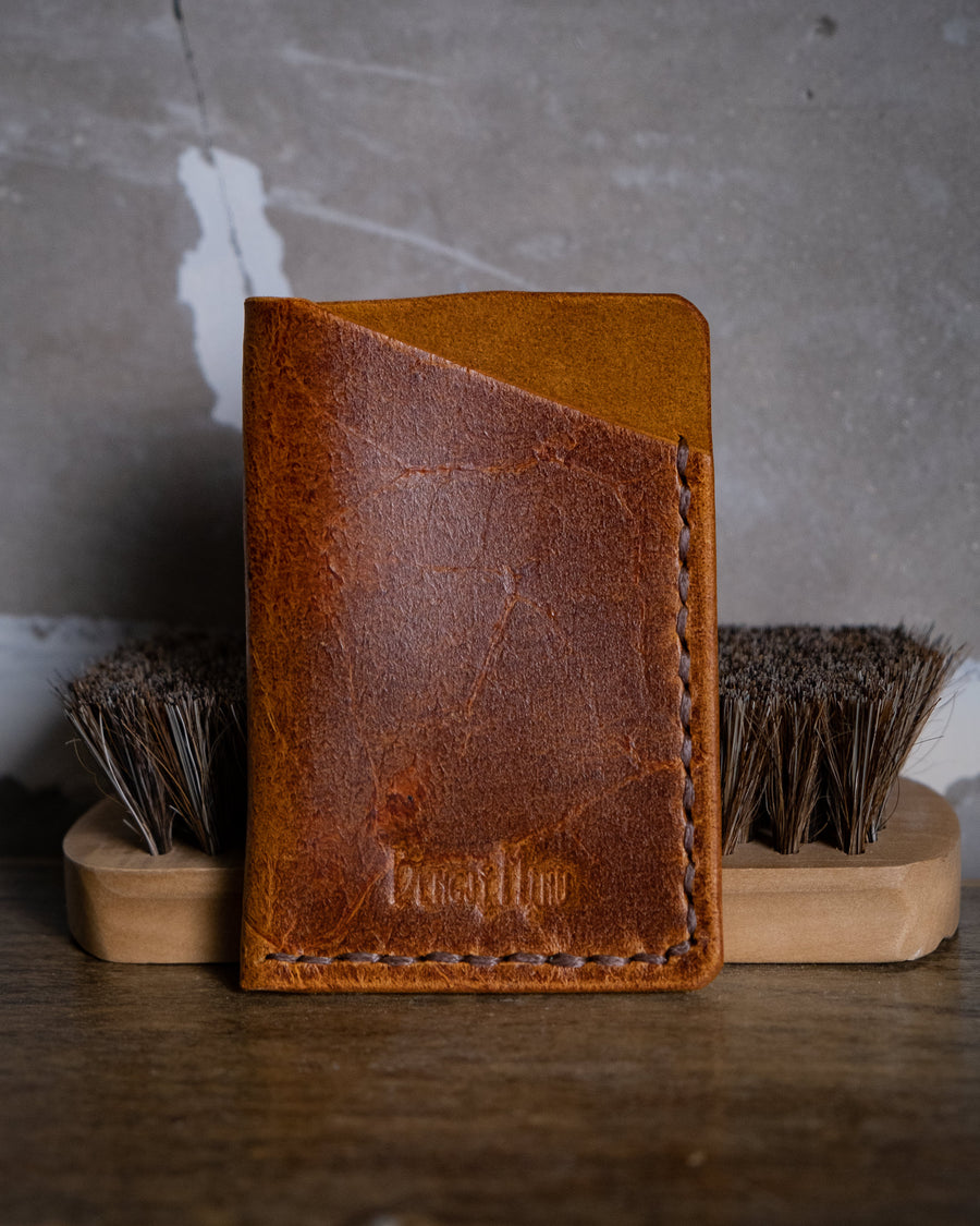 Rustic leather cards wallet, The No. 33 - READY TO SHIP