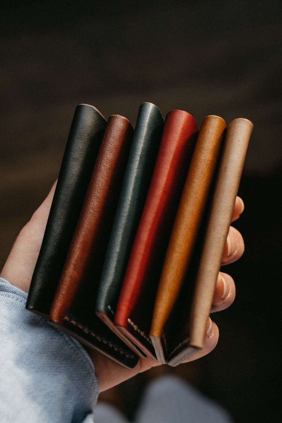 hand made leather cards wallets
