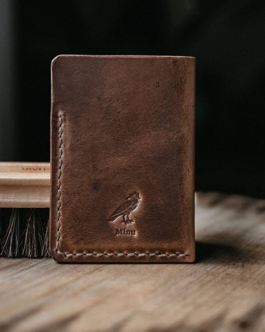 hand made leather cards wallet