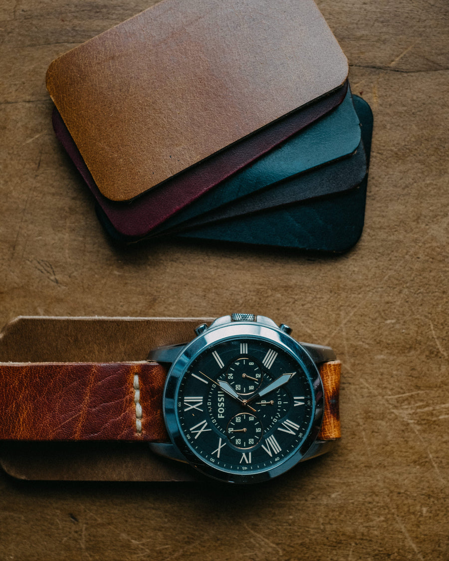 hand made leather watch case