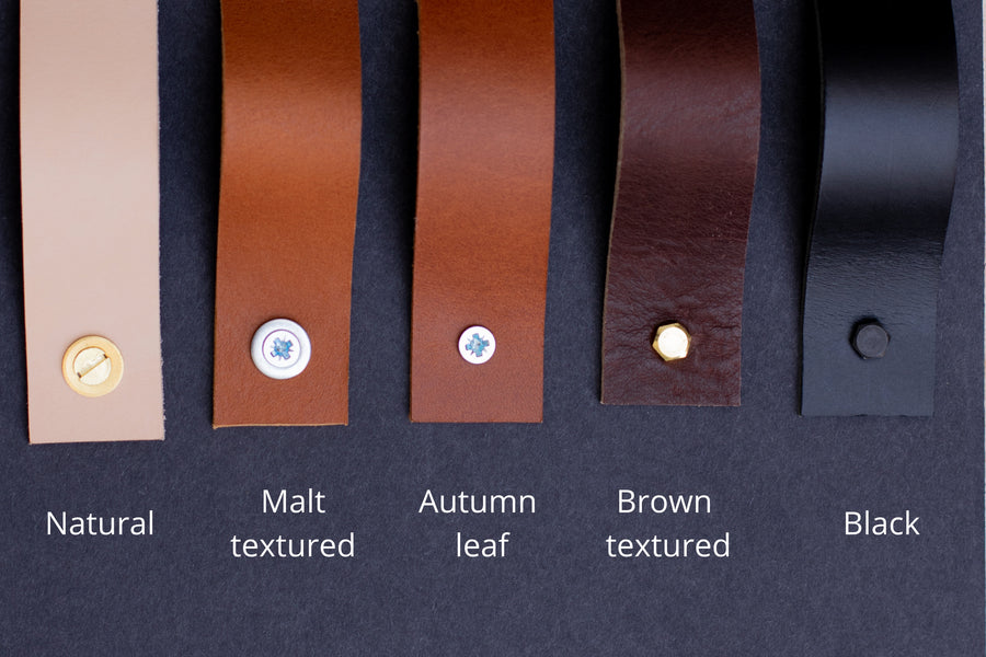 Set of leather straps for clothing track - The No. 110 –