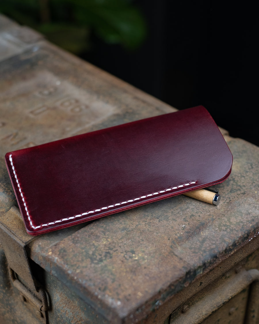 hand stitched leather pen holder