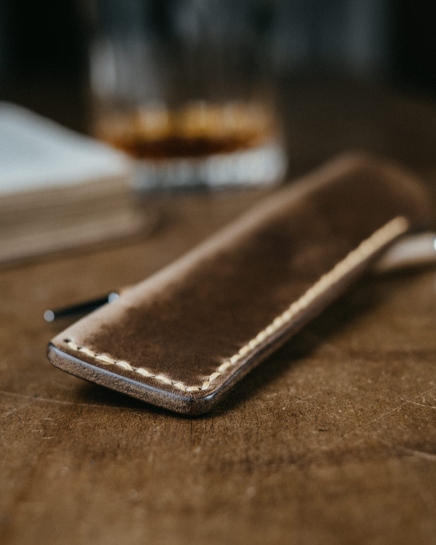horween leather pen holder