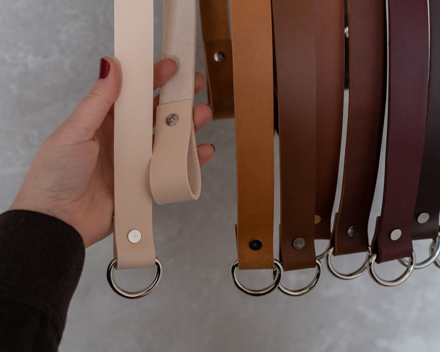 leather straps for clothes hanger