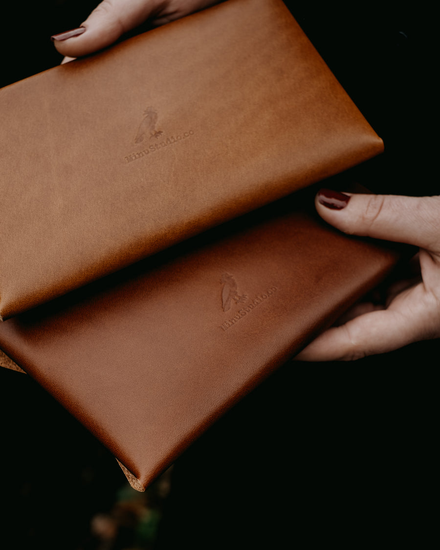 hand made italian leather clutch bag